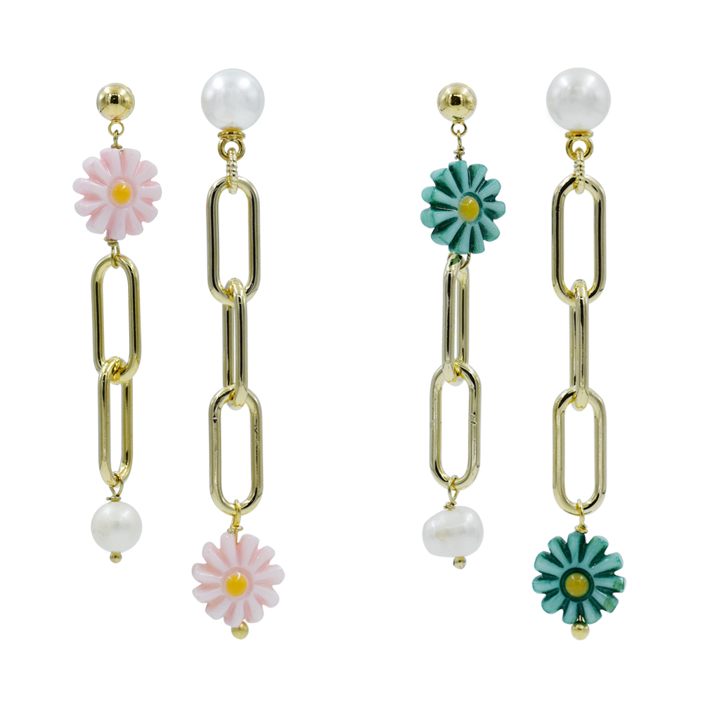 ピアス [KATENKELLY] Flower Power Unbalanced Earrings Flower Power Unbalanced Earrings [강예빈 착용]]